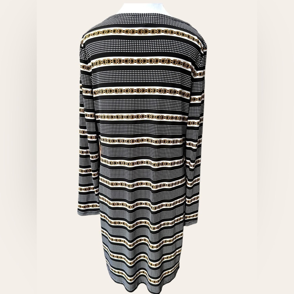 Michael by Michael Kors long sleeve shift dress long sleeve size L chain… - Picture 4 of 5